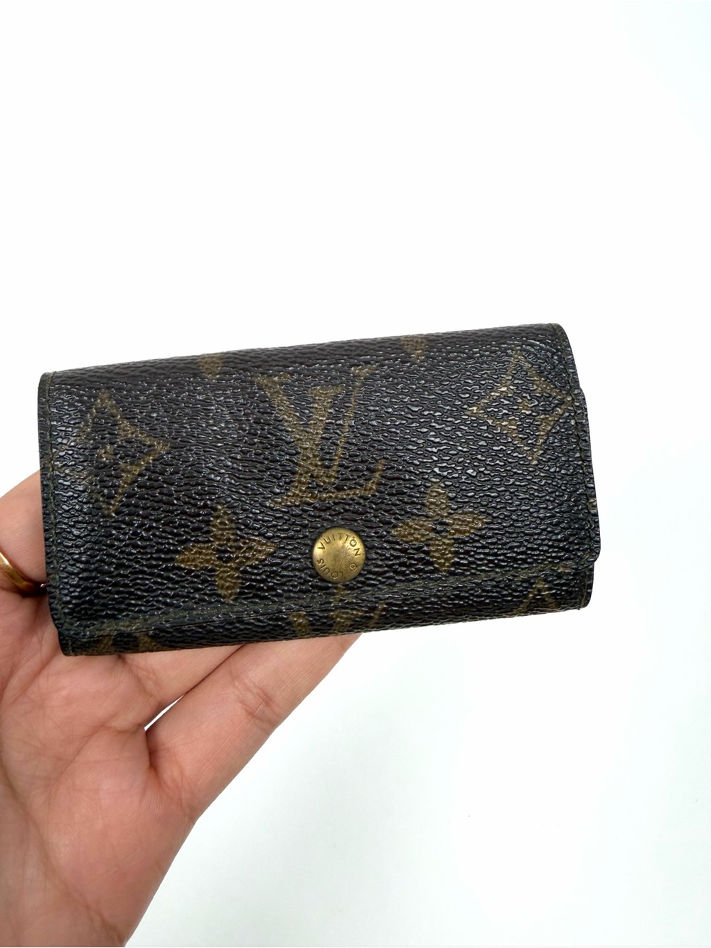 Auth Louis Vuitton Monogram Key Holder Case